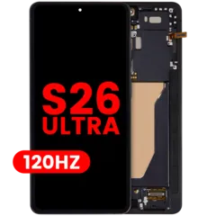 Bloc écran OLED avec cadre pour Samsung Galaxy S26 Ultra 5G (US & International Version) (compatible qualité supérieure) (120Hz) (noir)
