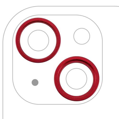 Caméra arrière cadre Ring Only pour iPhone 14 / 14 Plus (2 Piece Set) (rouge) (lot de 10)