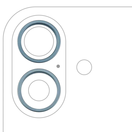 Caméra arrière cadre Ring Only pour iPhone 16 / 16 Plus (2 Piece Set) (sarcelle) (lot de 10)