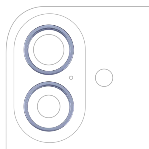 Caméra arrière cadre Ring Only pour iPhone 17 (2 Piece Set) (Mist Blue) (lot de 10)