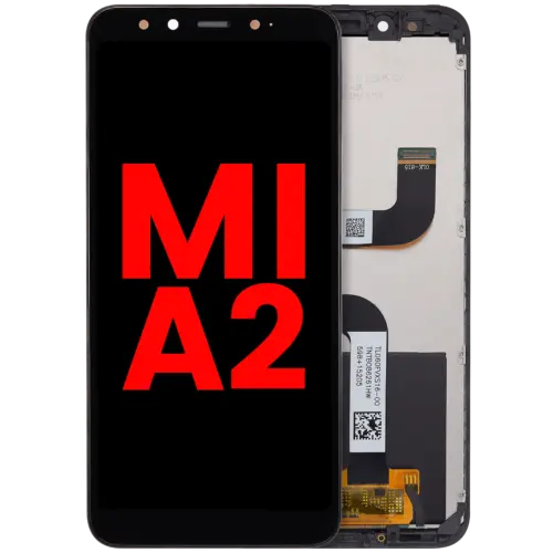 Écran LCD complet avec cadre pour Xiaomi Mi A2 (compatible qualité supérieure) (noir)