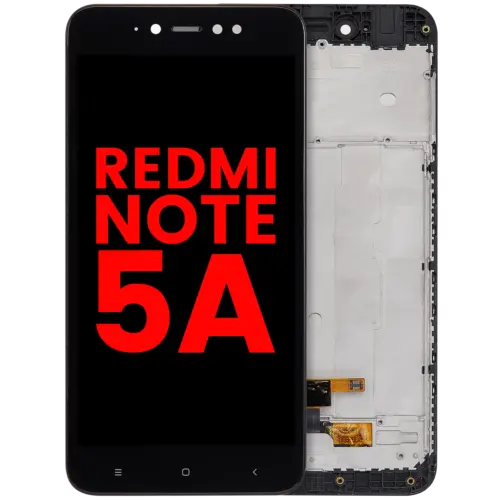 Écran LCD complet avec cadre pour Xiaomi Redmi Note 5A (compatible qualité supérieure) (noir)