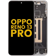 Bloc écran OLED avec cadre pour Oppo Reno 13 Pro (reconditionné) (Plume White)