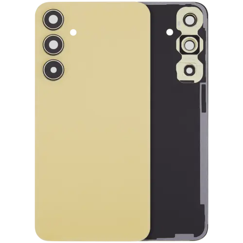Back Cover Glass With Camera Lens For Samsung Galaxy A35 5G (A356 / 2024 (No Logo) (Aftermarket Plus) (Lemon)