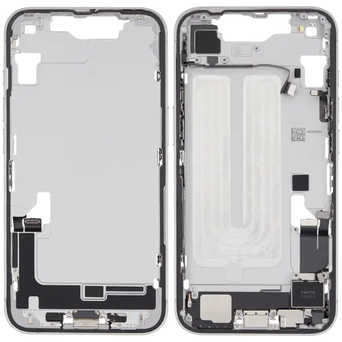Mid-Frame Housing W/ Charging Port Flex & Small Parts For iPhone 16e / 17e (EU / Global Version) (Used OEM Pull: Grade B) (White) – Image 10