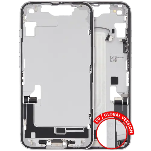 Mid-Frame Housing W/ Charging Port Flex & Small Parts For iPhone 16e / 17e (EU / Global Version) (Used OEM Pull: Grade B) (White) – Image 8