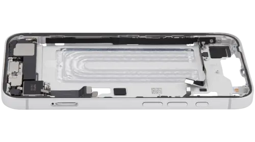Mid-Frame Housing W/ Charging Port Flex & Small Parts For iPhone 16e / 17e (EU / Global Version) (Used OEM Pull: Grade B) (White) – Image 11