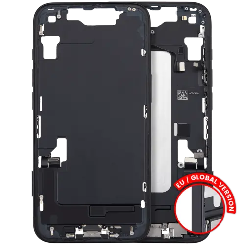Mid-Frame Housing W/ Charging Port Flex & Small Parts For iPhone 16e / 17e (EU / Global Version) (Used OEM Pull: Grade B) (Black) – Image 7