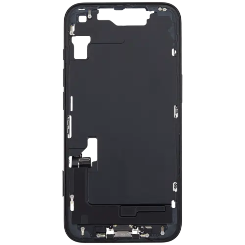Mid-Frame Housing W/ Charging Port Flex & Small Parts For iPhone 16e / 17e (EU / Global Version) (Used OEM Pull: Grade B) (Black) – Image 4