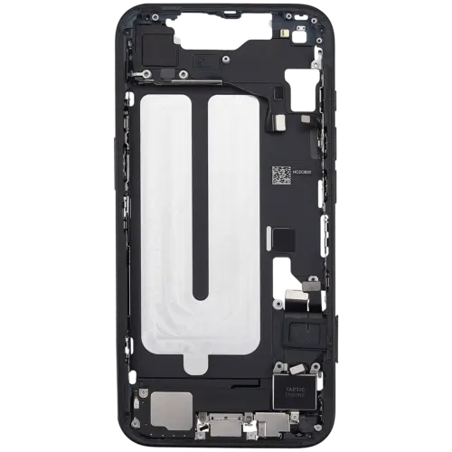 Mid-Frame Housing W/ Charging Port Flex & Small Parts For iPhone 16e / 17e (EU / Global Version) (Used OEM Pull: Grade B) (Black) – Image 6