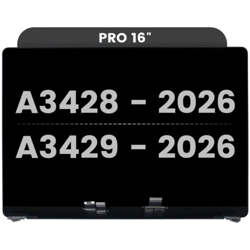 Complete LCD Display Assembly For MacBook Pro 16" A3428 / A3429 (2026) (Used OEM Pull: Grade A) (Space Black)