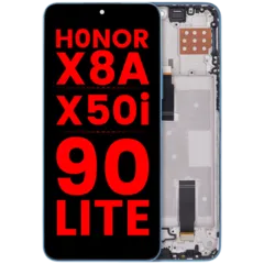 LCD Assembly With Frame For Honor X8A / X50i / 90 Lite (Aftermarket Plus) (Cyan Lake)