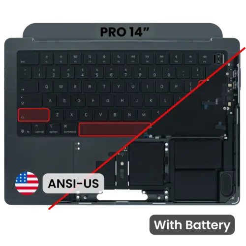 Top Case with Keyboard (ANSI US) For MacBook Pro 14" A3438 (2026) (Genuine OEM) (Space Black)
