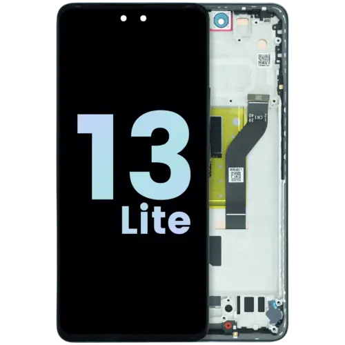 OLED Assembly With Frame for Xiaomi 13 Lite (Service Pack) (Black)