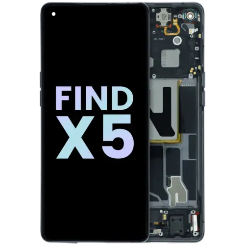 OLED Assembly With Frame for Oppo Find X5 (2022) (Service Pack) (Black)