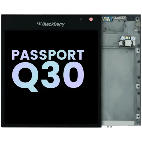 LCD Assembly With Frame For BlackBerry Passport Q30 (Genuine OEM) (Black)