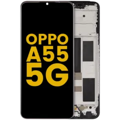Écran LCD complet avec cadre pour Oppo A55 5G (2021) (reconditionné) (toutes couleurs)