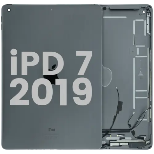 Back Housing Compatible for iPad 7 (2019) (Used OEM Pull: Grade A) (Space Gray)