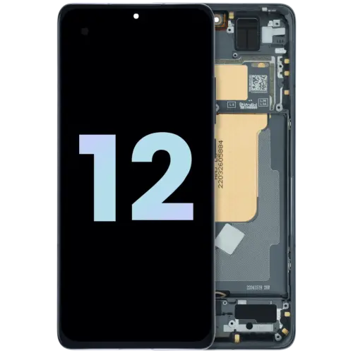 OLED Assembly With Frame For Xiaomi 12 (Genuine OEM) (Tarnish Black)