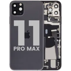 Back châssis W/ nappe de connecteur de charge & Small Parts pour iPhone 11 Pro Max (Used OEM Pull: Grade B) (gris sidéral)