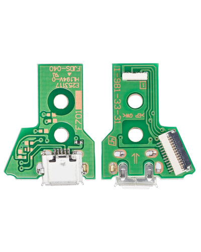 Micro USB Charging Port Board With 12-Pin Flex Cable for PlayStation 4 Controllers (Version 4: JDS-040) – Image 2