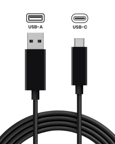 Câble de charge et de données USB-A vers USB-C (1,5 m, 5 pi) pour manettes PS5 / Xbox Series X / Switch Pro et appareils USB-C