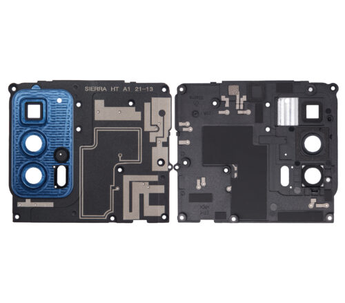 Carte mère Protective cache pour Motorola Edge 20 Pro (XT2153-1 / 2021) (Blue Vegan Leather) – Image 2