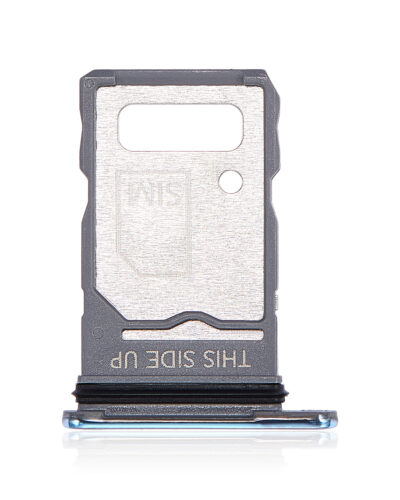 Single Sim Card Tray For Motorola Edge 20 Pro (XT2153-1 / 2021) (Blue Vegan Leather) – Image 3