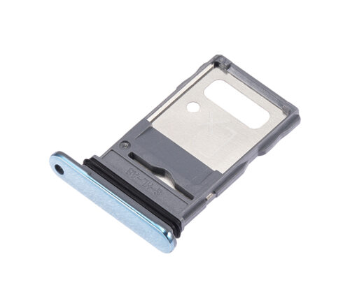Single Sim Card Tray For Motorola Edge 20 Pro (XT2153-1 / 2021) (Blue Vegan Leather) – Image 4