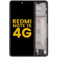 OLED Assembly With Frame For Xiaomi Redmi Note 15 4G (Refurbished) (Black)