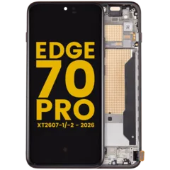 Bloc écran OLED avec cadre pour Motorola Edge 70 Pro (XT2607-1/-2 / 2026) (reconditionné) (Chicory Coffee)