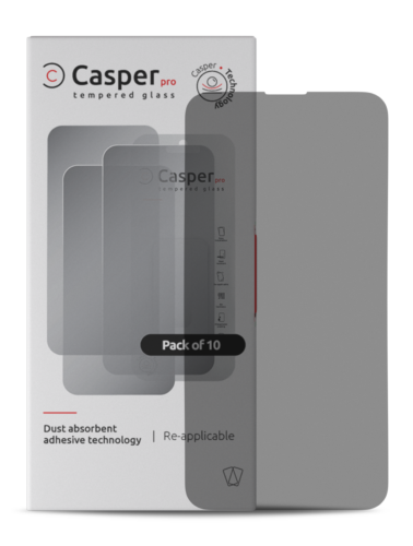 Verre trempé Casper Pro pour iPhone 13 / 13 Pro / 14 / 16e / 17e (Lot de 10) (Confidentialité) – Image 3