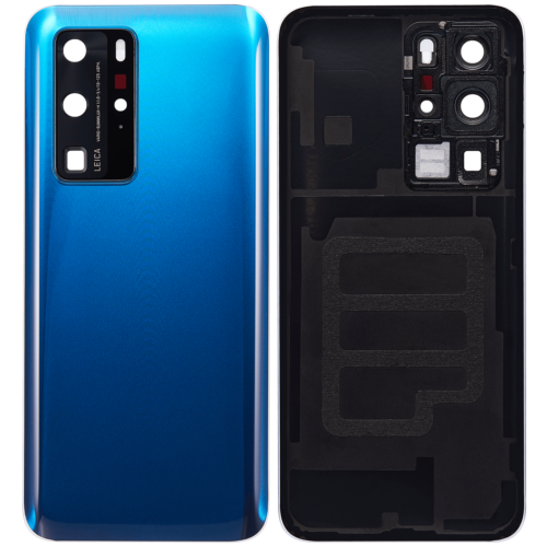 Coque arrière en verre avec objectif pour Huawei P40 Pro (Bleu Océan Profond) – Image 2