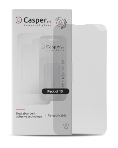 Casper Pro Tempered Glass For iPhone 15 Pro Max (10 Pack) (Clear) – Image 3