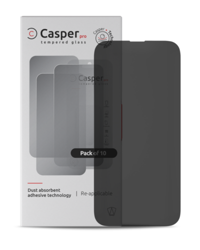 Verre trempé Casper Pro pour iPhone 15 Pro (lot de 10) (Confidentialité) – Image 4