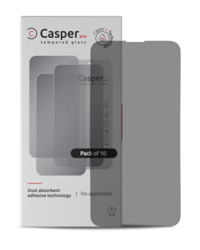 Casper Pro Tempered Glass For iPhone 15 / 16 (10 Pack) (Privacy)