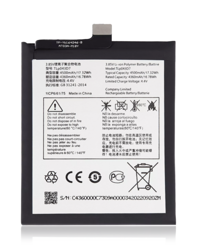 Replacement Battery For TCL 20 Pro 5G / 30 V 5G / 20 5G / 20L Plus (Tlp043D7)