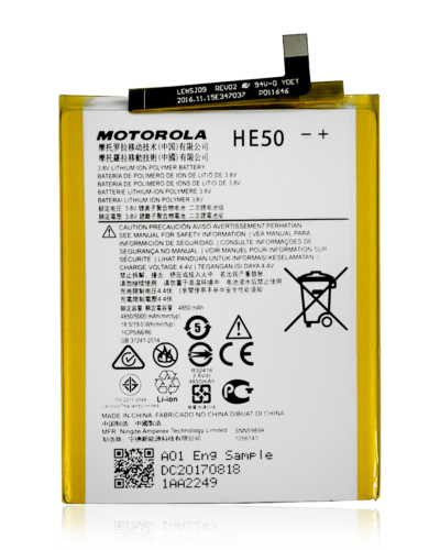 Replacement Battery For Motorola Moto E4 Plus (XT1774 / 2017) / Moto E5 Plus (XT1924 / 2018) / Moto E5 Supra (XT1924-6 / 2018) / One (XT1941 / 2018) (HE50) (Genuine OEM)