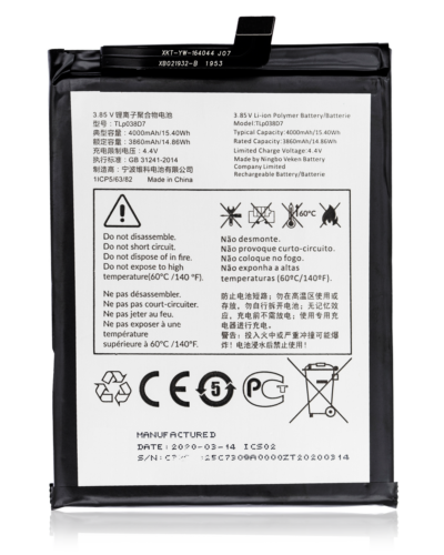 Replacement Battery For T-Mobile Revvl 4 Plus (5062 / 2020) / Alcatel 3X (5061 / 2020) (TLp038D1)