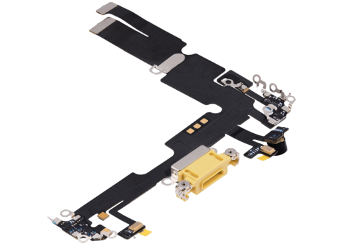 Charging Port Flex Cable For iPhone 14 Plus (Premium) (Yellow) – Image 4