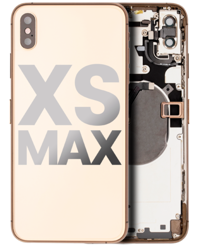 Coque arrière avec petits composants préinstallés pour iPhone XS Max (Pièce d'origine d'occasion : Grade C) (Or) – Image 8