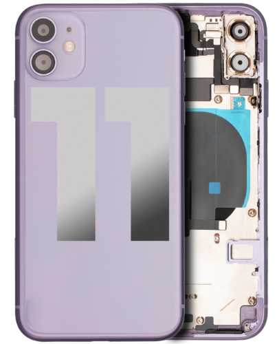 Coque arrière avec petits composants préinstallés pour iPhone 11 (Pièce d'origine d'occasion : Grade A) (Violet)