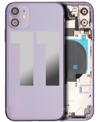 Back Housing W/ Small Components Pre-Installed For iPhone 11 (Used OEM Pull: Grade B) (Purple) – Image 8
