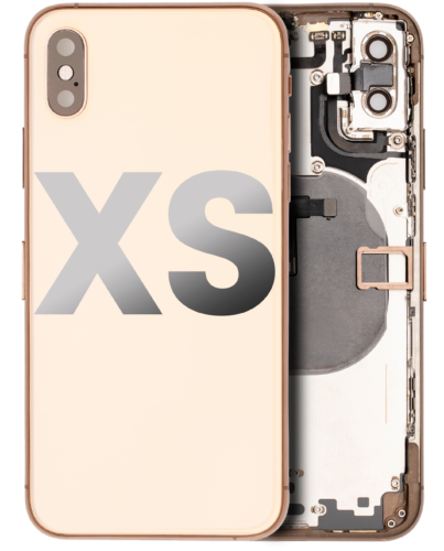 Back Housing W/ Small Components Pre-Installed For iPhone XS (Used OEM Pull: Grade C) (Gold) – Image 8
