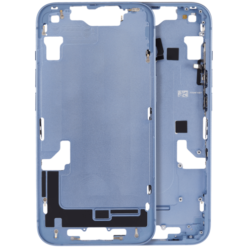 Mid-Frame Housing W/ Small Parts For iPhone 14 (EU / Global Version) (Aftermarket Plus) (Blue) – Image 3