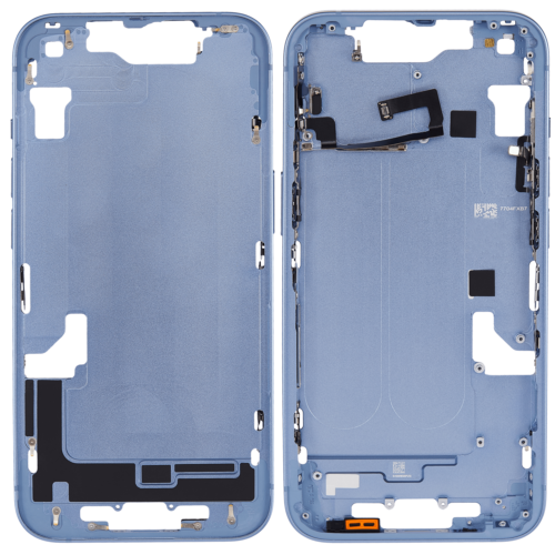 Mid-Frame Housing W/ Small Parts For iPhone 14 (EU / Global Version) (Aftermarket Plus) (Blue) – Image 2