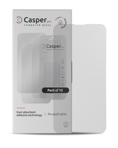 Casper Pro Tempered Glass For iPhone 15 / 16 (10 Pack) (Matte)