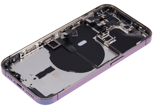 Coque arrière avec petites pièces pour iPhone 14 Pro (version UE/globale) (compatible qualité supérieure) (violet foncé) – Image 7