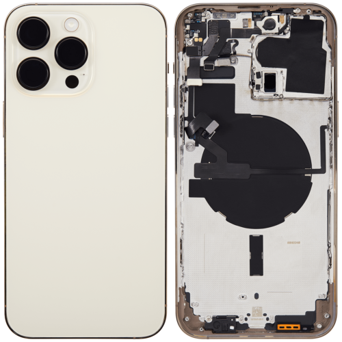 Coque arrière avec petites pièces pour iPhone 14 Pro Max (version US) (compatible qualité supérieure) (Or) – Image 2