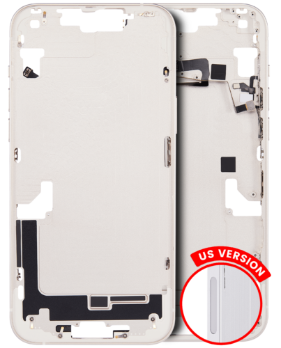 Boîtier intermédiaire avec petites pièces pour iPhone 14 Plus (version US) (Pièce d'origine d'occasion: Grade B) (lumière stellaire) – Image 7